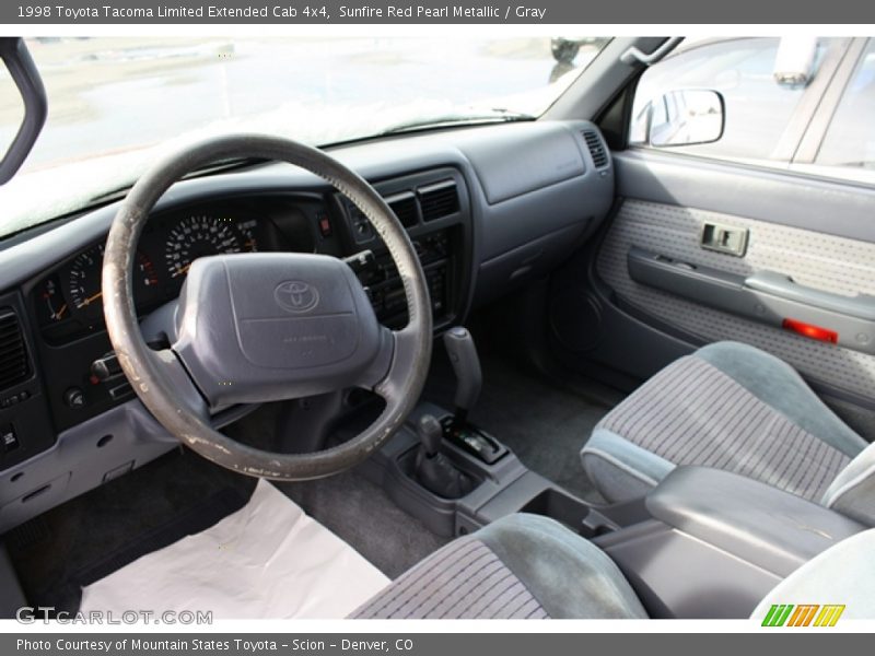 Sunfire Red Pearl Metallic / Gray 1998 Toyota Tacoma Limited Extended Cab 4x4