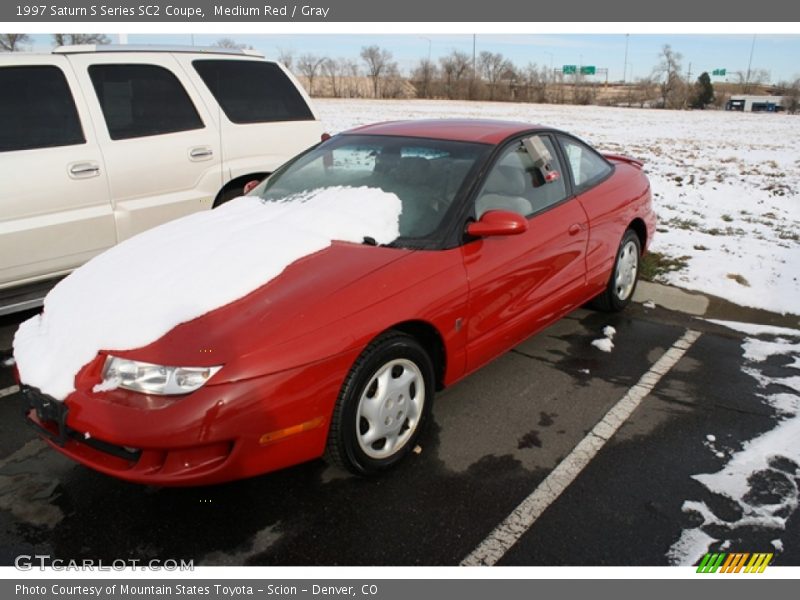 Medium Red / Gray 1997 Saturn S Series SC2 Coupe