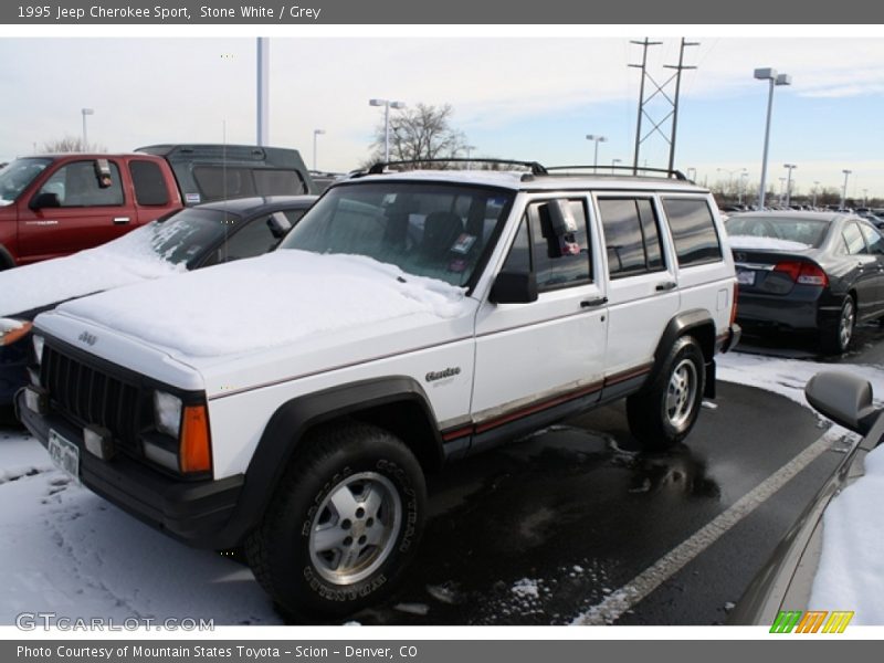 Stone White / Grey 1995 Jeep Cherokee Sport