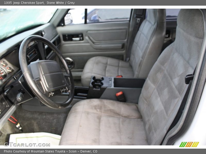 Stone White / Grey 1995 Jeep Cherokee Sport