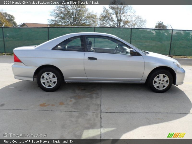 Satin Silver Metallic / Black 2004 Honda Civic Value Package Coupe