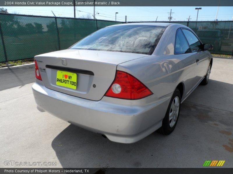 Satin Silver Metallic / Black 2004 Honda Civic Value Package Coupe