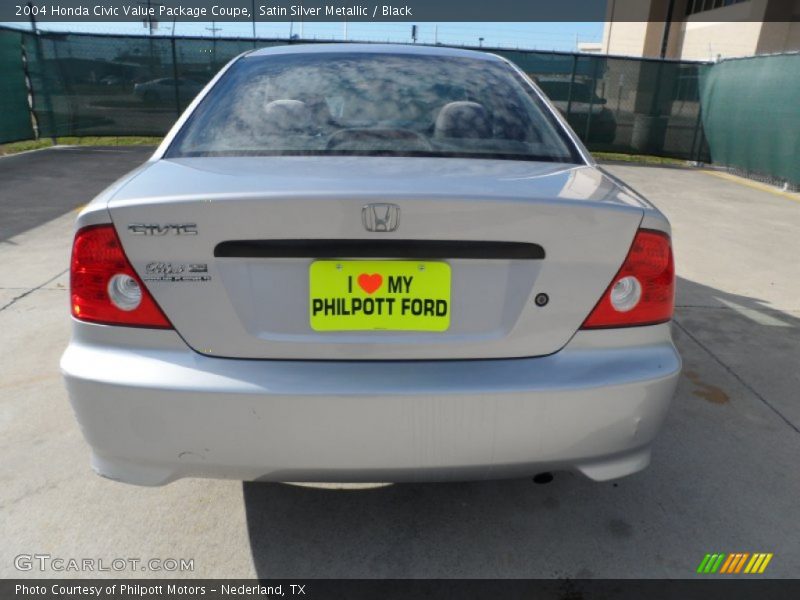 Satin Silver Metallic / Black 2004 Honda Civic Value Package Coupe