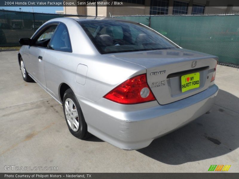 Satin Silver Metallic / Black 2004 Honda Civic Value Package Coupe