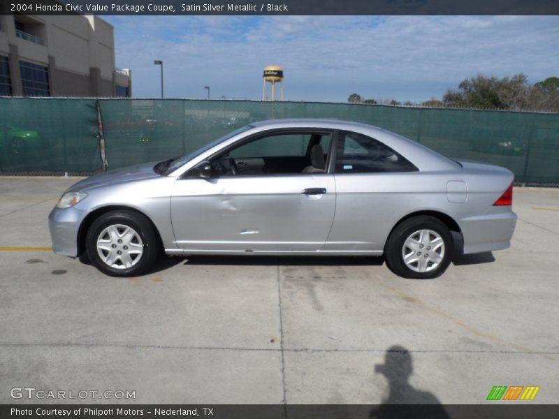 Satin Silver Metallic / Black 2004 Honda Civic Value Package Coupe