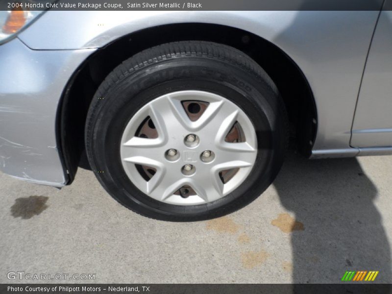 Satin Silver Metallic / Black 2004 Honda Civic Value Package Coupe