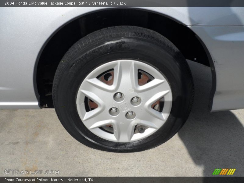 Satin Silver Metallic / Black 2004 Honda Civic Value Package Coupe