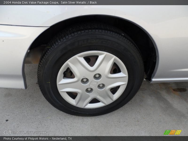 Satin Silver Metallic / Black 2004 Honda Civic Value Package Coupe