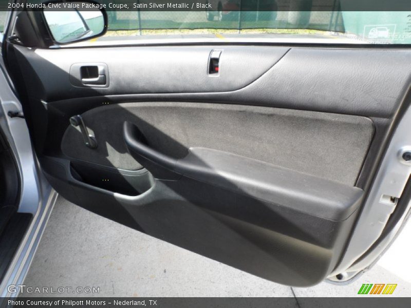 Satin Silver Metallic / Black 2004 Honda Civic Value Package Coupe