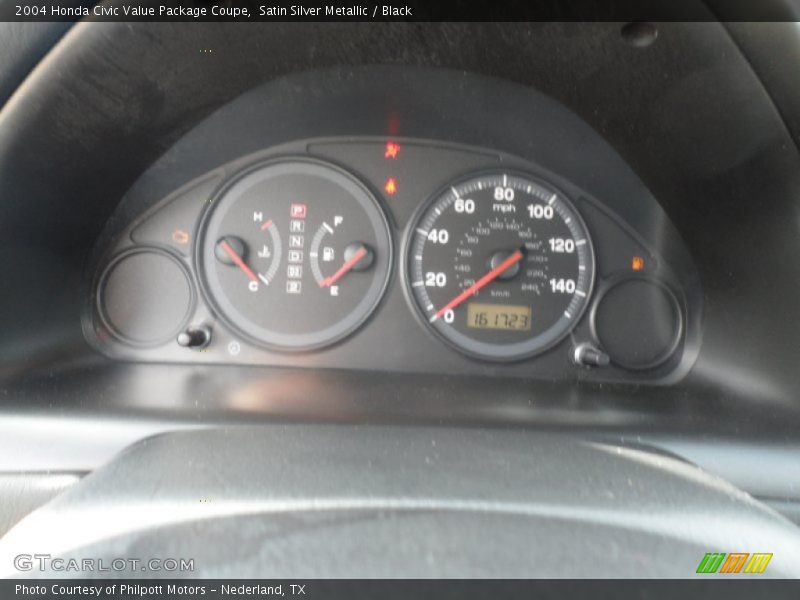 Satin Silver Metallic / Black 2004 Honda Civic Value Package Coupe