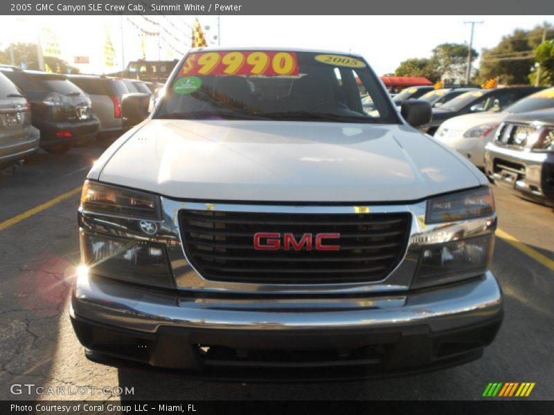 Summit White / Pewter 2005 GMC Canyon SLE Crew Cab