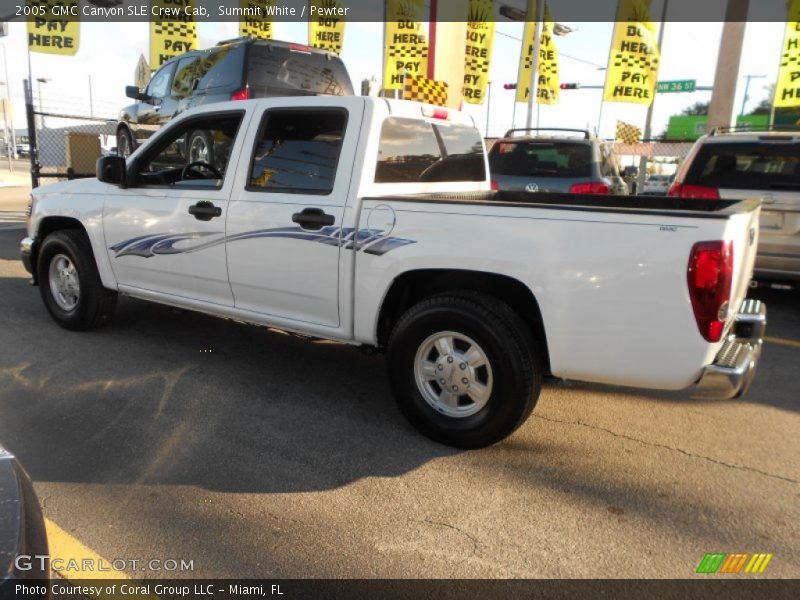 Summit White / Pewter 2005 GMC Canyon SLE Crew Cab