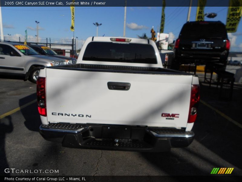 Summit White / Pewter 2005 GMC Canyon SLE Crew Cab