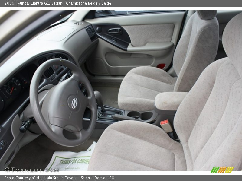 Champagne Beige / Beige 2006 Hyundai Elantra GLS Sedan