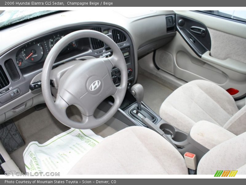 Champagne Beige / Beige 2006 Hyundai Elantra GLS Sedan