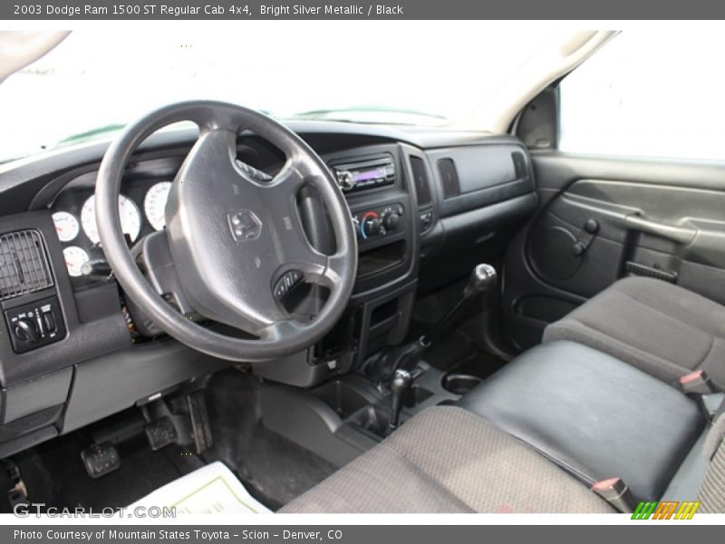 Bright Silver Metallic / Black 2003 Dodge Ram 1500 ST Regular Cab 4x4