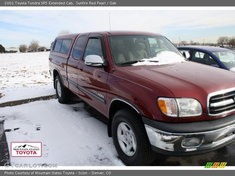 Sunfire Red Pearl / Oak 2001 Toyota Tundra SR5 Extended Cab