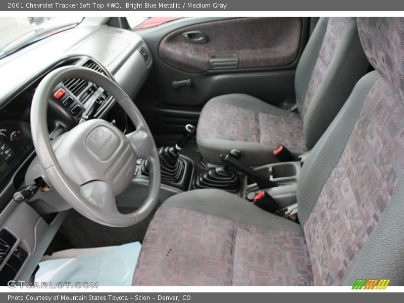  2001 Tracker Soft Top 4WD Medium Gray Interior