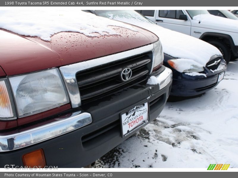 Sunfire Red Pearl Metallic / Gray 1998 Toyota Tacoma SR5 Extended Cab 4x4