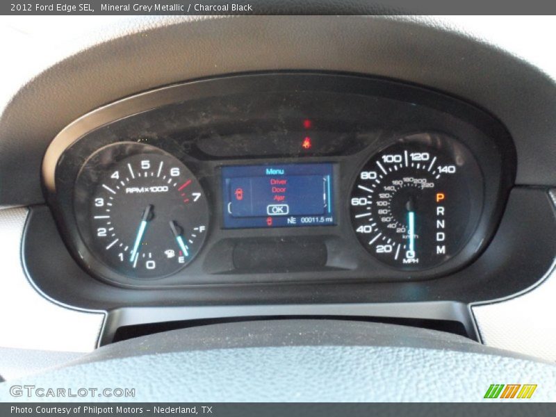 Mineral Grey Metallic / Charcoal Black 2012 Ford Edge SEL