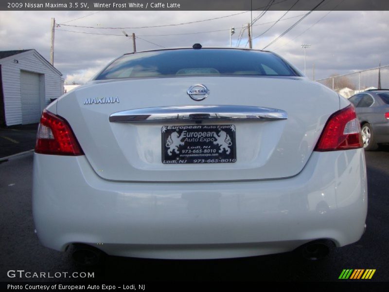Winter Frost White / Caffe Latte 2009 Nissan Maxima 3.5 SV