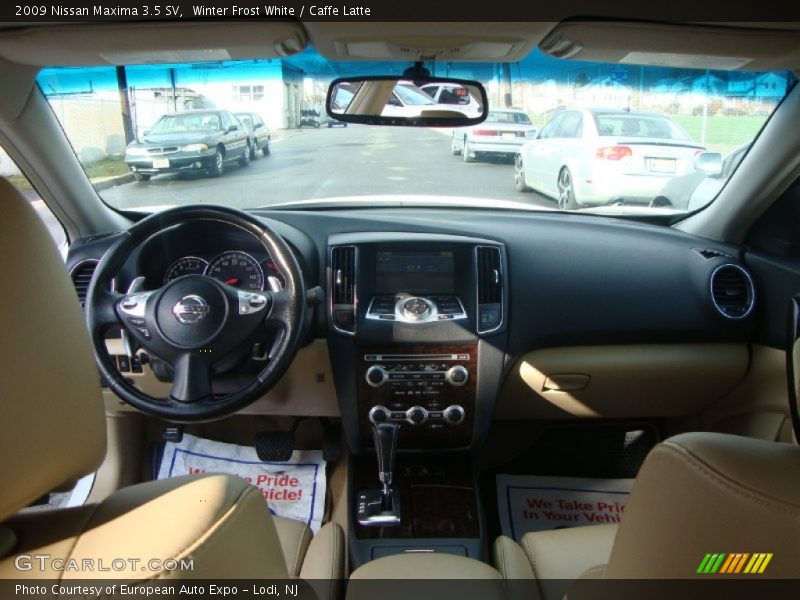 Winter Frost White / Caffe Latte 2009 Nissan Maxima 3.5 SV
