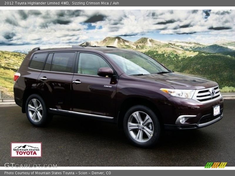 Sizzling Crimson Mica / Ash 2012 Toyota Highlander Limited 4WD