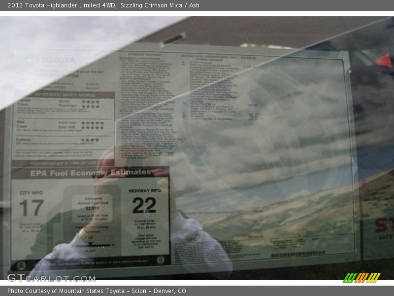 Sizzling Crimson Mica / Ash 2012 Toyota Highlander Limited 4WD