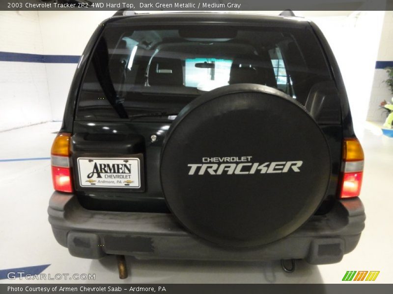 Dark Green Metallic / Medium Gray 2003 Chevrolet Tracker ZR2 4WD Hard Top