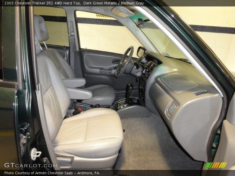 Dark Green Metallic / Medium Gray 2003 Chevrolet Tracker ZR2 4WD Hard Top