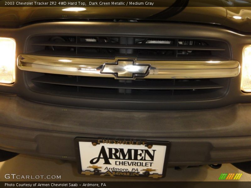 Dark Green Metallic / Medium Gray 2003 Chevrolet Tracker ZR2 4WD Hard Top