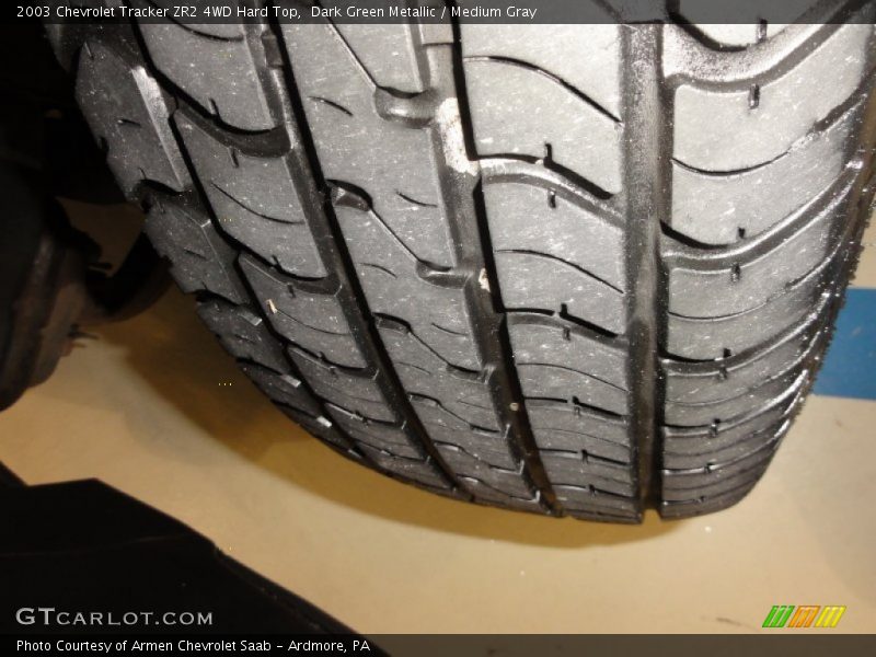 Dark Green Metallic / Medium Gray 2003 Chevrolet Tracker ZR2 4WD Hard Top