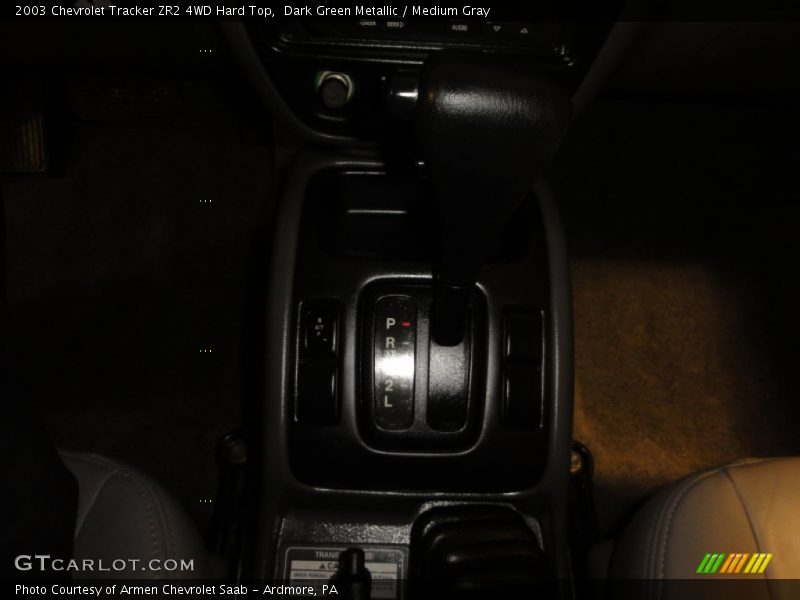 Dark Green Metallic / Medium Gray 2003 Chevrolet Tracker ZR2 4WD Hard Top