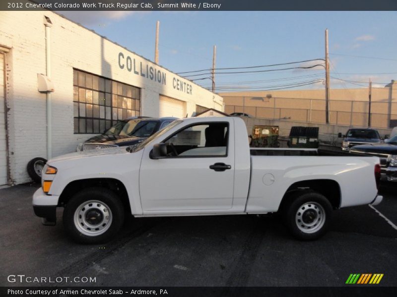 Summit White / Ebony 2012 Chevrolet Colorado Work Truck Regular Cab