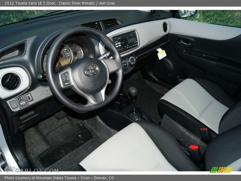  2012 Yaris LE 5 Door Ash Gray Interior