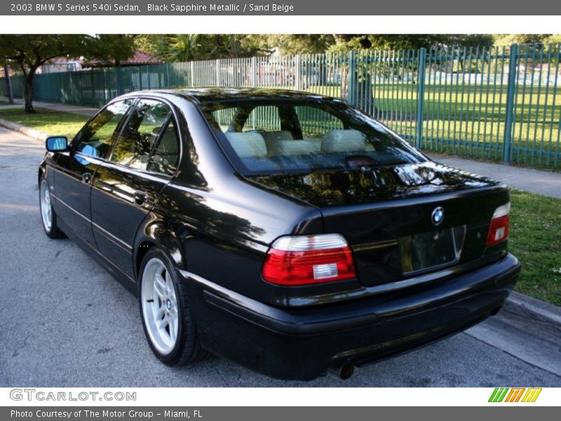  2003 5 Series 540i Sedan Black Sapphire Metallic