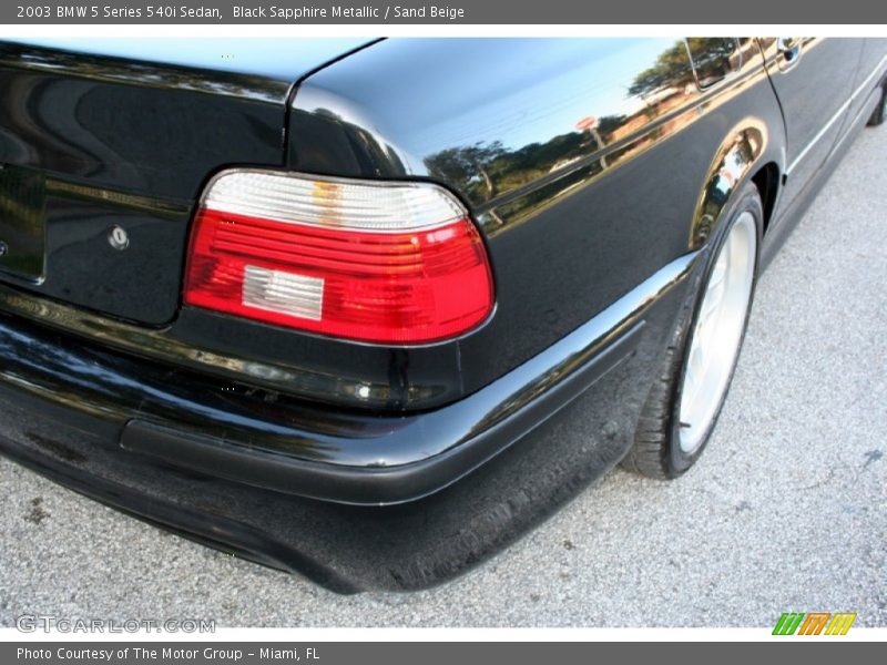 Black Sapphire Metallic / Sand Beige 2003 BMW 5 Series 540i Sedan