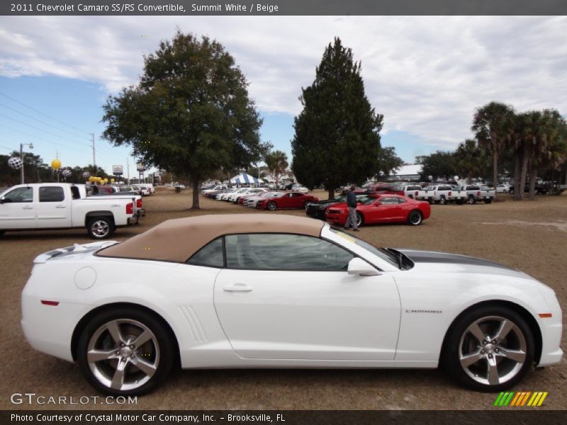 Summit White / Beige 2011 Chevrolet Camaro SS/RS Convertible