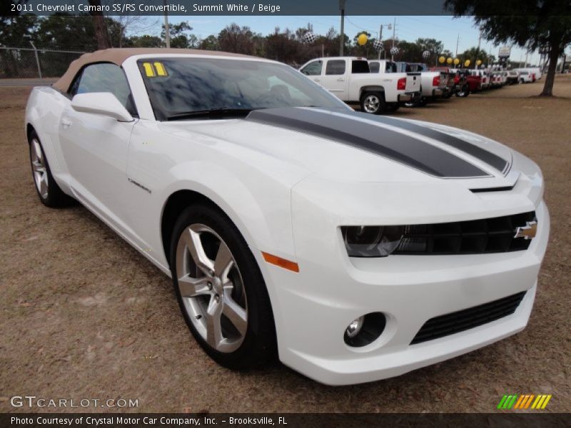 Front 3/4 View of 2011 Camaro SS/RS Convertible