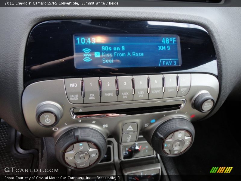 Audio System of 2011 Camaro SS/RS Convertible
