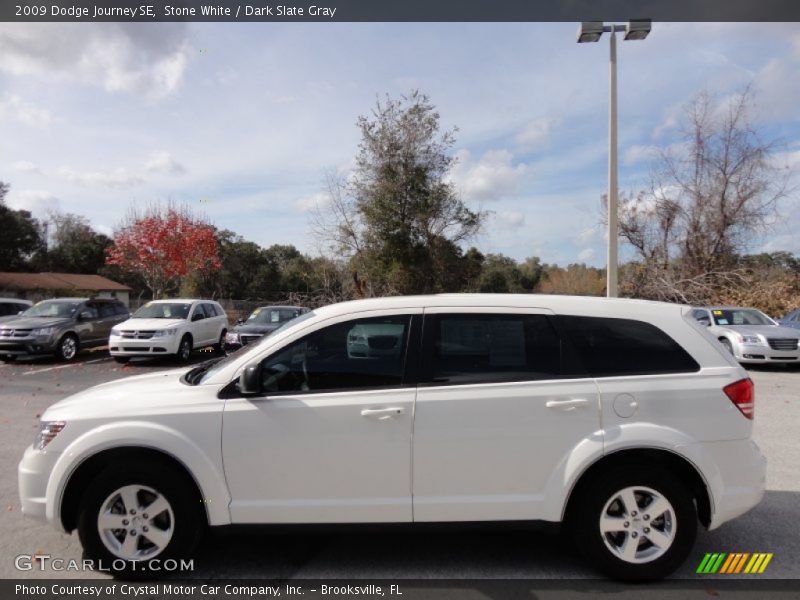 Stone White / Dark Slate Gray 2009 Dodge Journey SE