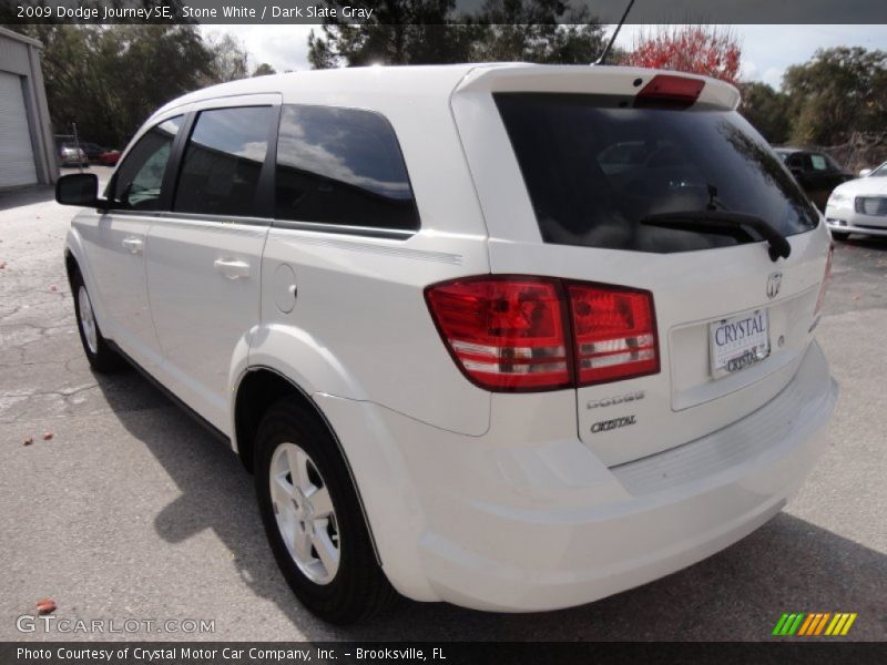 Stone White / Dark Slate Gray 2009 Dodge Journey SE