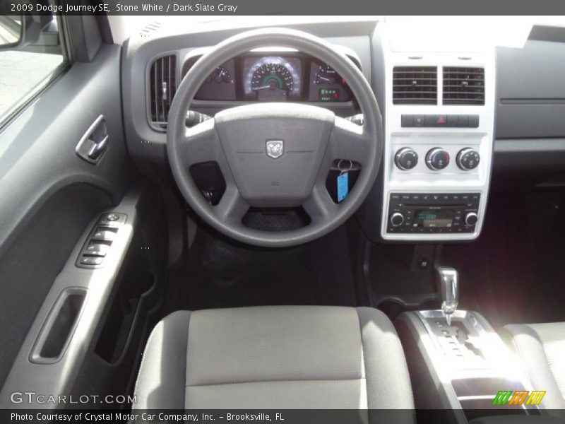 Stone White / Dark Slate Gray 2009 Dodge Journey SE