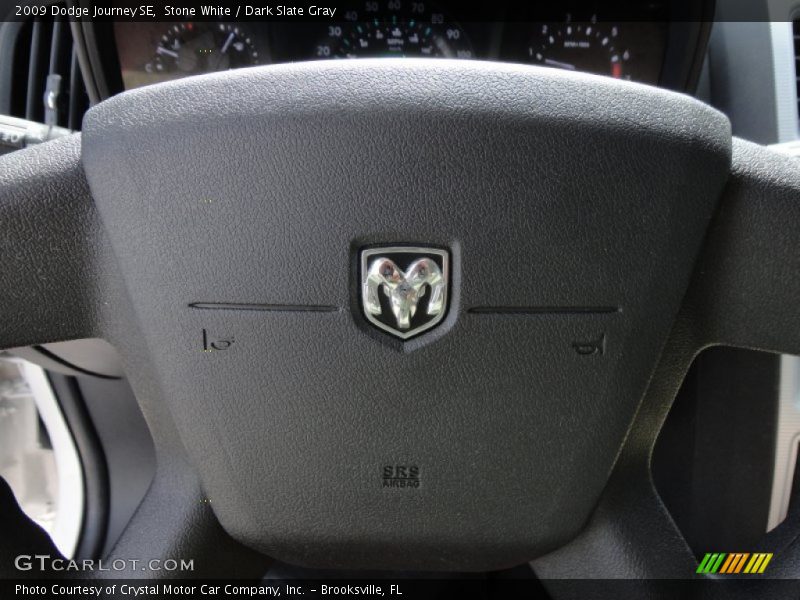 Stone White / Dark Slate Gray 2009 Dodge Journey SE