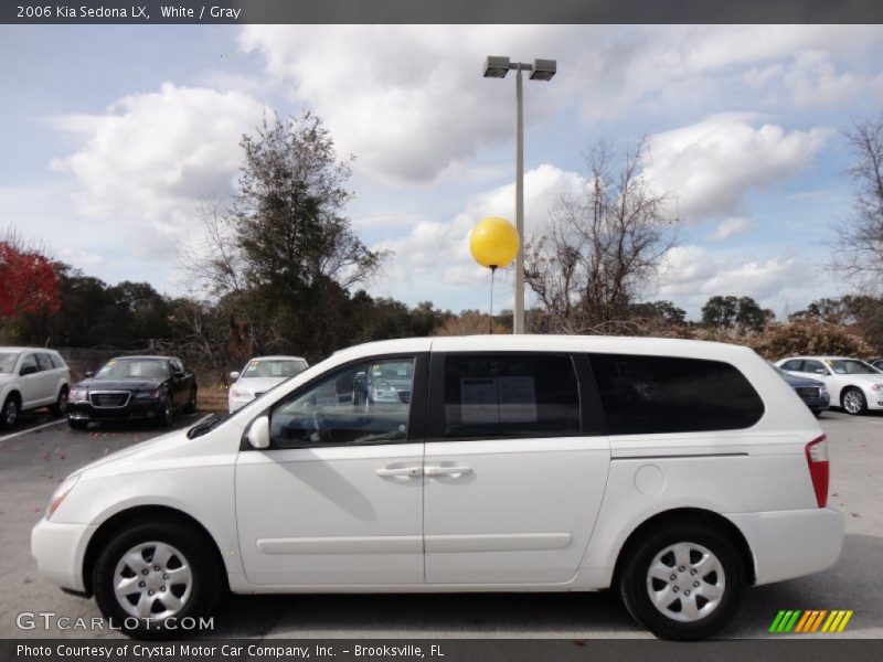 White / Gray 2006 Kia Sedona LX