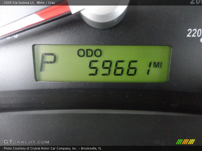 White / Gray 2006 Kia Sedona LX