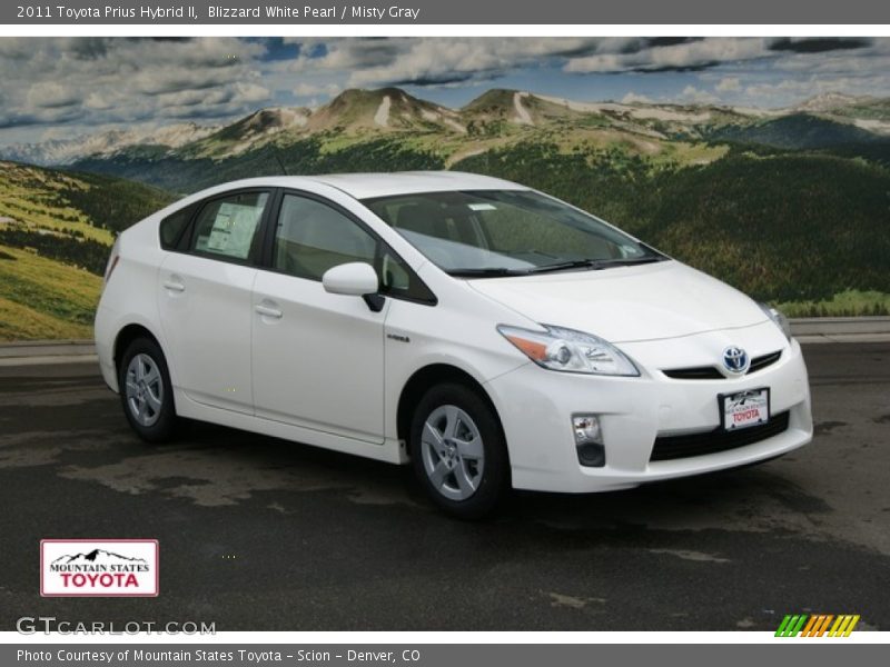 Blizzard White Pearl / Misty Gray 2011 Toyota Prius Hybrid II