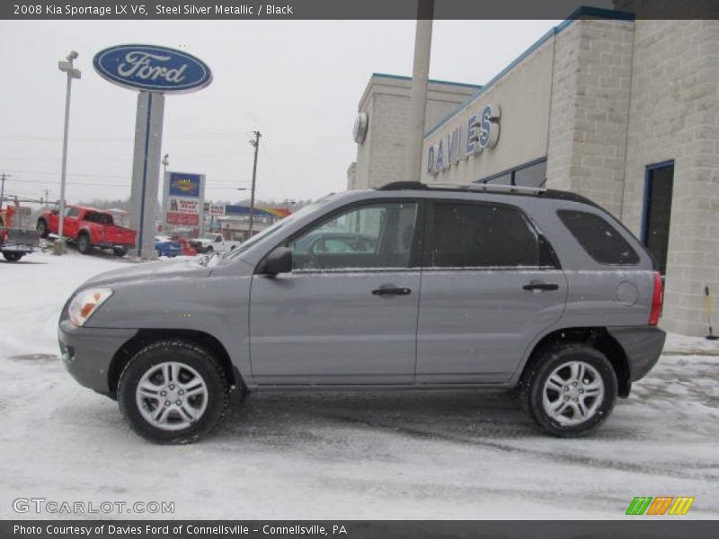 Steel Silver Metallic / Black 2008 Kia Sportage LX V6