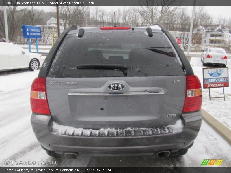 Steel Silver Metallic / Black 2008 Kia Sportage LX V6