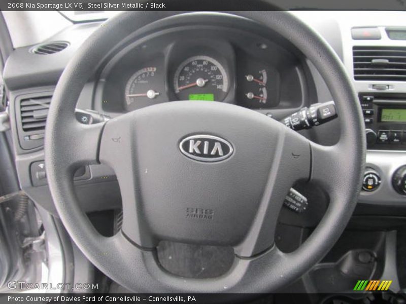 Steel Silver Metallic / Black 2008 Kia Sportage LX V6